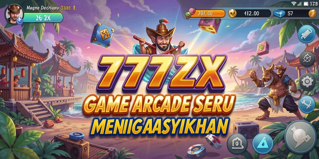Tampilan gameplay yang penuh aksi dari 777ZX, menampilkan tantangan seru dan grafis menarik.