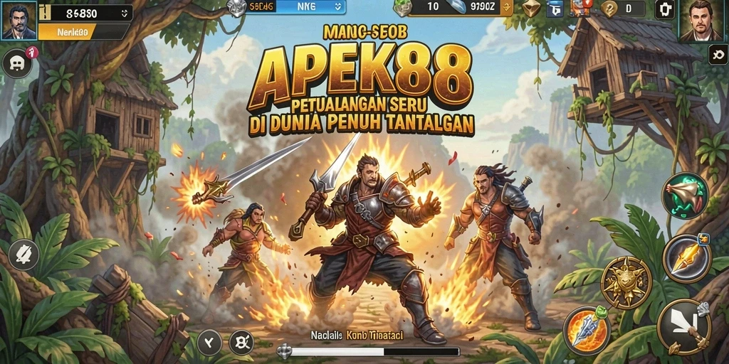Tangkapan layar utama APEK88 menampilkan aksi petualangan yang mendebarkan.