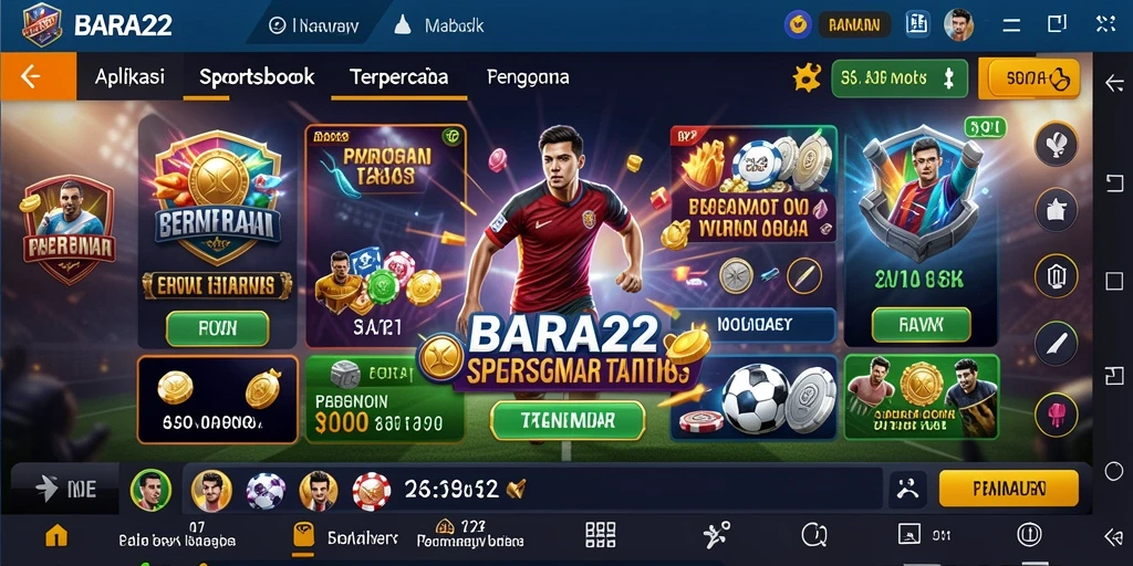 Tampilan gameplay taruhan olahraga yang dinamis dan menarik.
