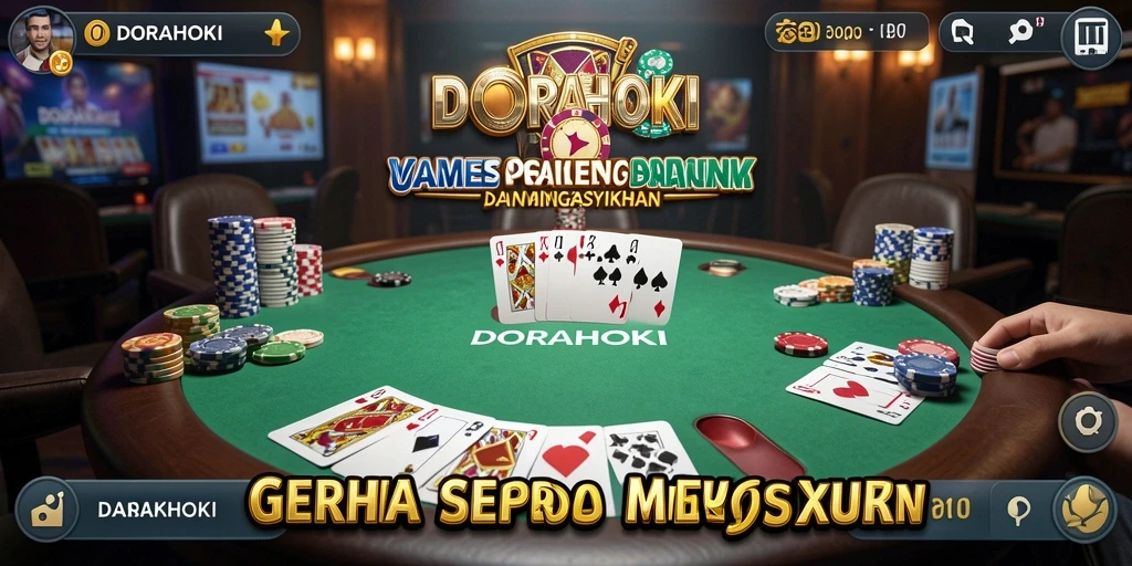 Screenshot gameplay DORAHOKI yang menampilkan suasana permainan Poker yang seru.