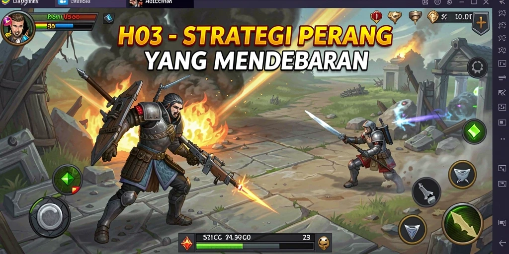 Tampilan gameplay H03 yang intens dan strategis.