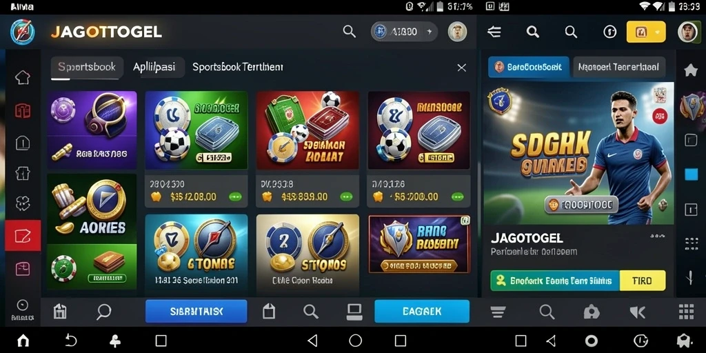 Tampilan gameplay <strong>JAGOTOGEL</strong> saat memasang taruhan olahraga.