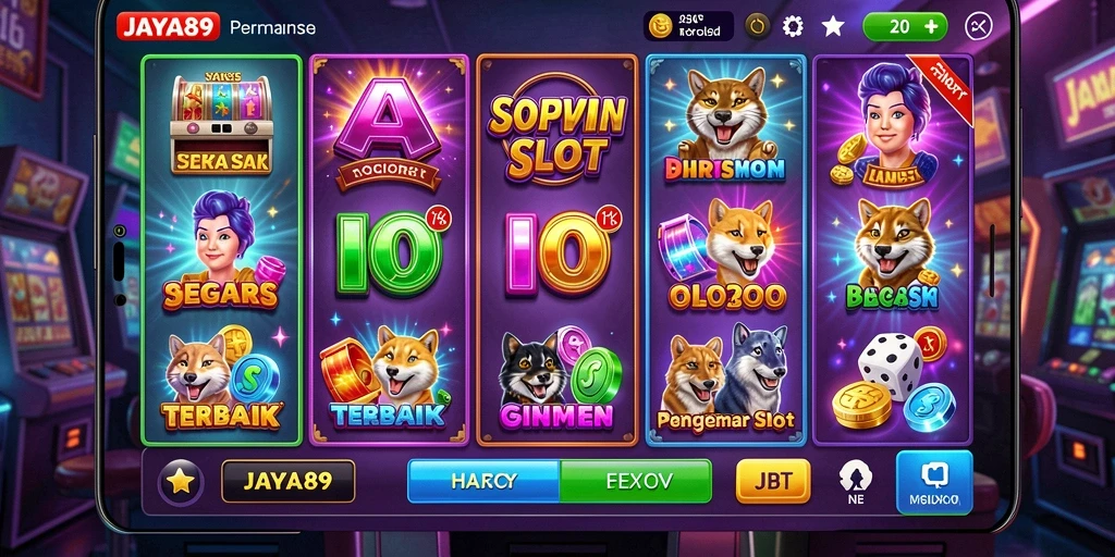 Tampilan gameplay Slot yang menegangkan di JAYA89.
