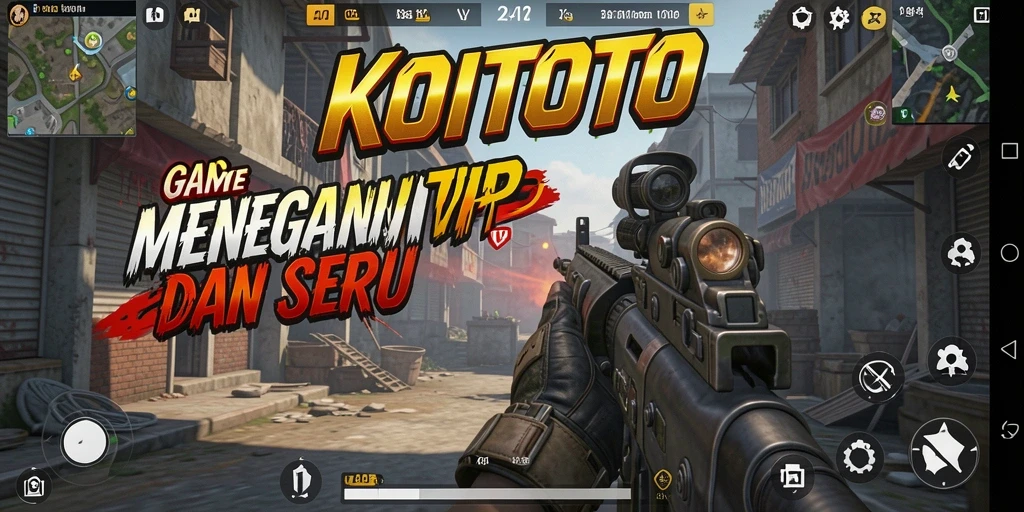 Screenshot gameplay <strong>KOITOTO</strong> menunjukkan aksi pertempuran mendebarkan di medan perang.