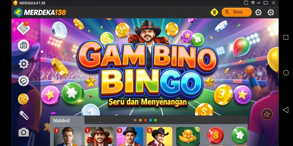Screenshot gameplay MERDEKA138 menampilkan keseruan bermain Bingo.