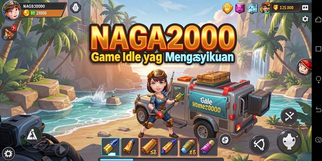 Tampilan menarik dari gameplay NAGA2000 yang seru dan santai.