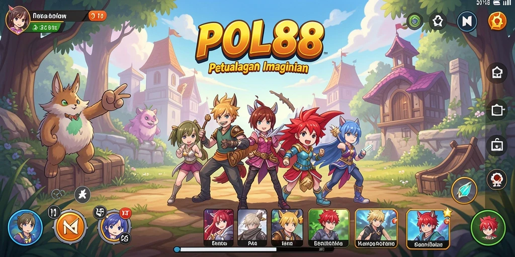 Tampilan gameplay POL88 yang penuh warna dan seru.