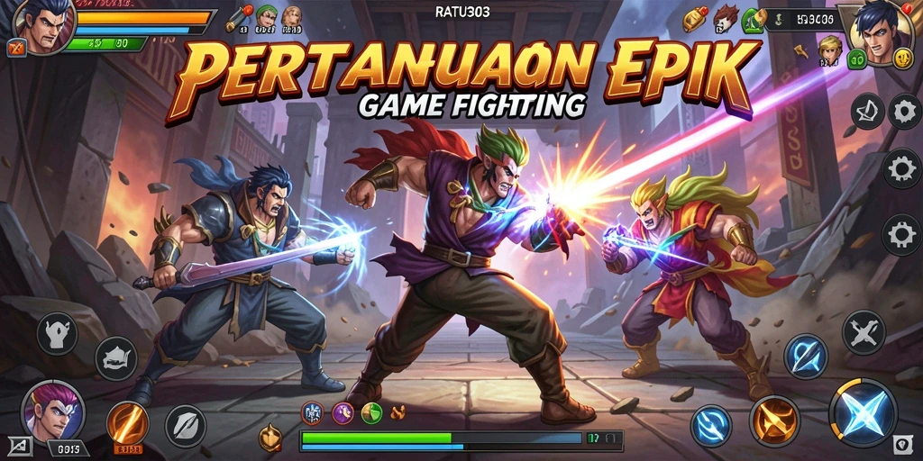 Gameplay pertarungan yang intens dan seru di RATU303.