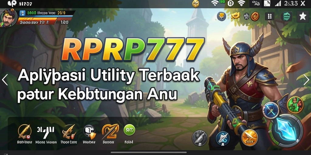 Tampilan antarmuka pengguna RPRP777 yang sederhana dan efektif.