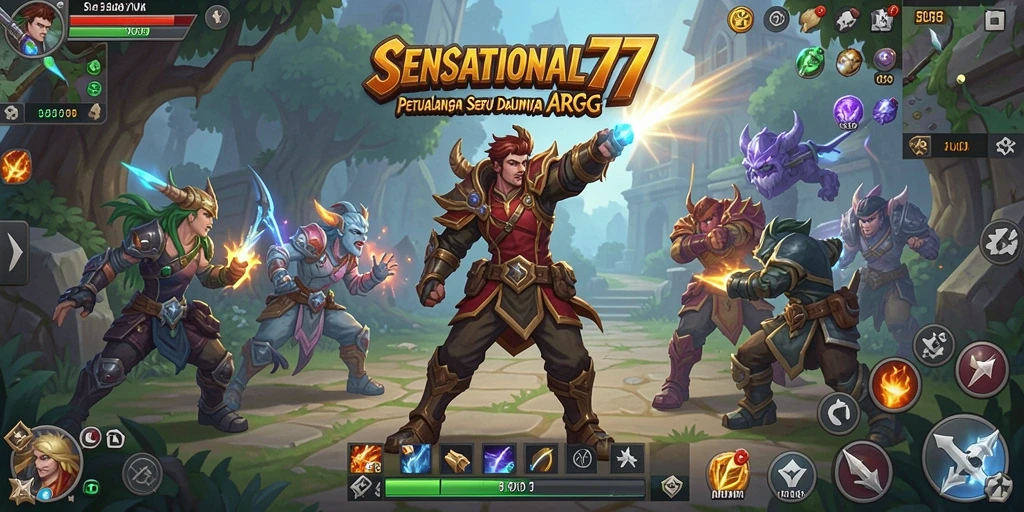 Tampilan gameplay ARPG yang seru dan menantang dalam SENSATIONAL77.