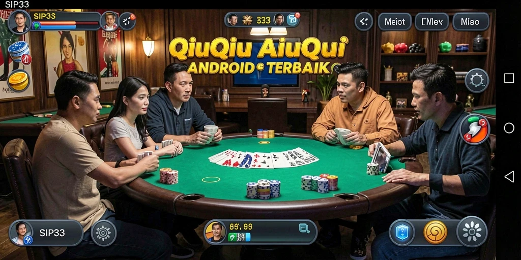 Tangkapan layar SIP33 memperlihatkan suasana permainan QiuQiu yang menegangkan.