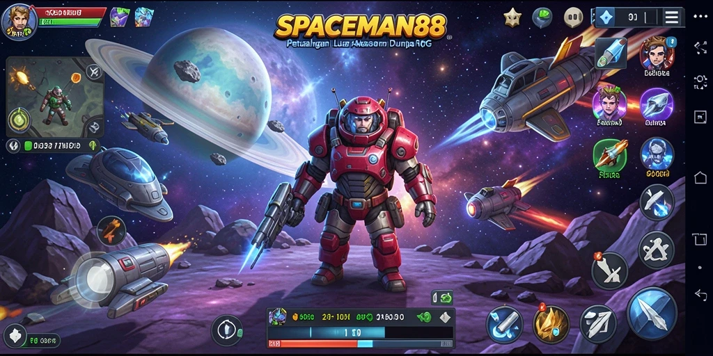 Tampilan gameplay RPG menarik di SPACEMAN88.