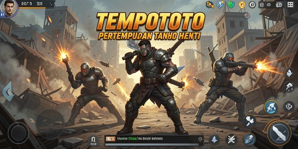 Tampilan gameplay mendebarkan di TEMPOTOTO dengan aksi seru.